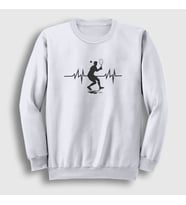 Presmono Unisex Beyaz Heartbeat Spor Tennis Tenis Sweatshirt 334461tt (Beyaz)