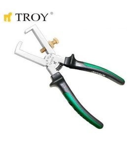 TROY 21014 Ayarlı Kablo Sıyırma Pensesi (160mm) (Çok Renkli)