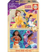 Educa 2x25 Parça Disney Prensesleri Kız Çocuk Ahşap Puzzle (3-5 Yaş)