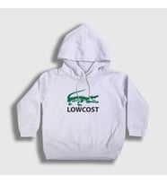 Presmono Unisex Çocuk Beyaz Crocodile Timsah Timsahlı Lowcost Kapüşonlu Sweatshirt 469179tt (Beyaz)