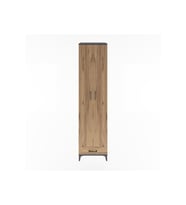 Hyperion Dolap 6 Raflı Tek Çekmeceli 2 Kapaklı 60x44x243 Antrasit-Çam