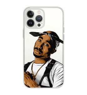 Iphone 12 Pro Uyumlu Tupac Tasarımlı Şeffaf Telefon Kılıfı