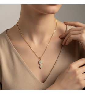 STİL İNCİSİ/XUPING JEWELRY OK MODEL ZİRKON TAŞLI KOLYE