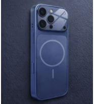 AG Glass İphone 15 PRO MAX Telefon Kılıfı (Mavi)
