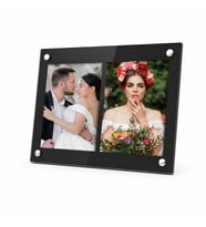 Akrilik İkili Fotoğraf Çerçevesi - 13x18cm-baskılar dahil (Siyah)