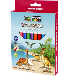 Keçeli Kalem Felt-tip Pens- 24 Lü