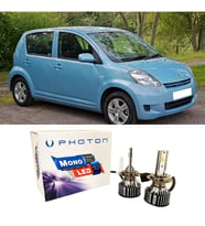 Daihatsu Sirion Led Xenon Uzun + Kısa Far Ampulü H4 Mono Yeni Seri Beyaz