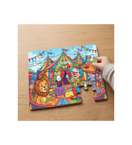 Sirk - Sevimli Palyaço Tasarımlı 24 Parça Ahşap Çocuk Puzzle