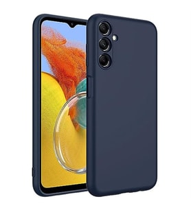 Coverzone Samsung Galaxy M14 ?le Uyumlu K?l?f Z-Mara Lansman Vieri Tam Koruma Arka Kapak Kamera Koruma �?k?nt?l? P�r�zs�z Y�zey Lacivert