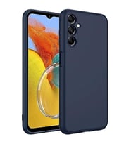 Coverzone Samsung Galaxy M14 ?le Uyumlu K?l?f Z-Mara Lansman Vieri Tam Koruma Arka Kapak Kamera Koruma �?k?nt?l? P�r�zs�z Y�zey Lacivert