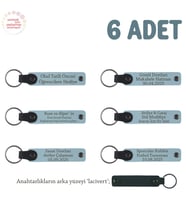 Gök Mavi & Lacivert, Anaokulu Miniklerine İsimli Karne Hatırası Anahtarlık 6’lı Set, Hediyelik Anı (Gök Mavisi)