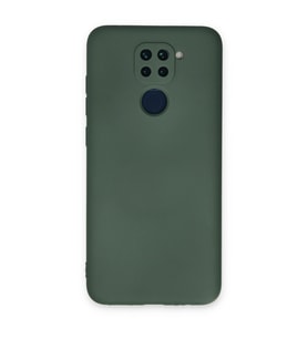Xiaomi Redmi Note 9 Kılıf Nano İçi Kadife Silikon - Koyu Yeşil
