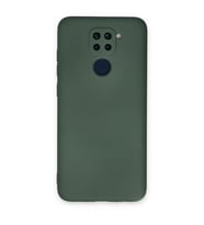 Xiaomi Redmi Note 9 Kılıf Nano İçi Kadife Silikon - Koyu Yeşil
