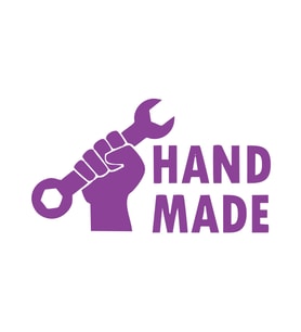 Hand Made Anahtar El Yapımı Sticker17x17 Cm Mor