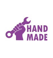 Hand Made Anahtar El Yapımı Sticker17x17 Cm Mor