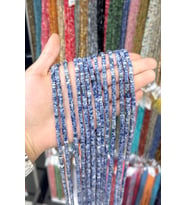 Sodalit Taşı Kare Rondela Kesim 4x2mm Doğal Taş Dizi