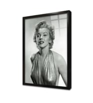 Marliyn Monroe Siyah Beyaz Çerçeveli Cam Tablo