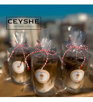 Kahve Kokulu Ice Latte Kahve Görünümlü 200 ml Soya Wax Mum (Kahverengi)