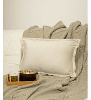 Koza Home İbiza Krem Kadife Yastık 30x50 5012