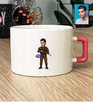 Kişiye Özel Karikatürlü Asker Lüks Fincan 30 Ağustos Zafer Bayramı Hediyesi