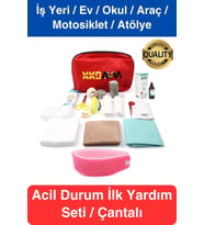 İş Yeri Okul Ev Araç Motosiklet İlk Yardım Seti Çantalı Acil Müdahale Kiti Ecza Dolabı Medikal
