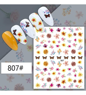 Adanil Çiçek Bitki Kelebek Sticker J0-807