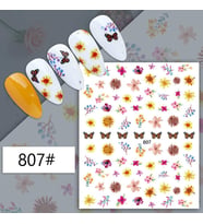 Adanil Çiçek Bitki Kelebek Sticker J0-807