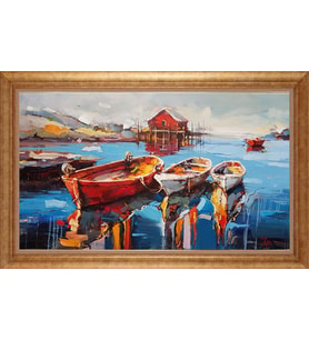 ALTIN ÇERÇEVELİ PASPARTULU TABLO CR1452
