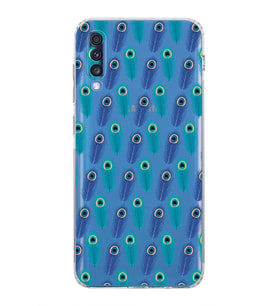PrintiFy Samsung Galaxy A70 ile Uyumlu Nazar Boncuğu 4 Baskılı Kamera Korumalı Şeffaf Silikon Kılıf