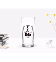 BK Home Renkli Baskılı Godfather Baba Tasarımlı Rakı Bardağı-15 (Beyaz)