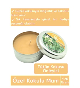 Premium Özel Metal Kutulu Arınma Huzur Meditasyon Yoga Esans Dekoratif Mum Oda Kokusu 120 Gram