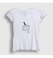 Presmono Kadın Beyaz Stop Thinking T-Shirt 290477tt (Beyaz)