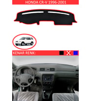 Honda CR-V 1996-2001 İçin Uygun Torpido Koruma Halısı Siyah Kenar Renk Kırmızı