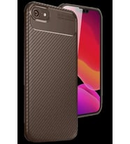 iPhone 16E Kılıf Auto Focus Karbon Kapak - Kahverengi