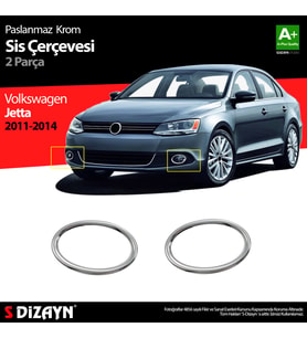 VW Jetta Krom Sis Farı Çerçevesi 2 Prç 2011-2014