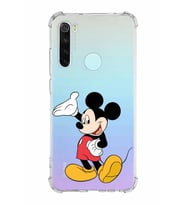 Xiaomi Redmi Note 8 Köşe Korumalı Antişok Kapak Mickey Mouse Tasarımlı Şeffaf  Kılıf