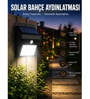 Solar Lamba Giriş, Bahçe Yol Avlu Hareket Sensörlü Led Parlak Gece Su Geçirmez