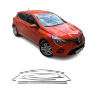 Renault Clio 5 Formlu Cam Çıtası 12Parça 2019 ve Üzeri Paslanmaz Çelik