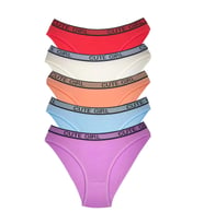 Mulvxbrf Brf02 5 Adet Beli Yazılı Pamuklu Kalın Lastik Kadın Slip Külot (Mulvix)
