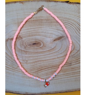 Pembe Balık Boncuk Fimo Kolye Renkli Kadın Kolye PYTKFIMOKLYE0104