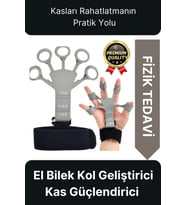 Pratik Silikon El Bilek Parmak Kol Kas Güçlendirici Geliştirici Fizik Tedavi Egzersiz Lastik Kayışı