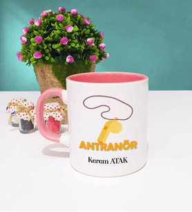 Antrenör Tasarımlı Kişiye Özel Hediye Antrenör Kupa Bardak Pembe