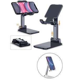 Katlanabilir Masaüstü Tablet ve Telefon Tutucu Stand Uzayabilen Kademeli Katlanır Pratik Portatif