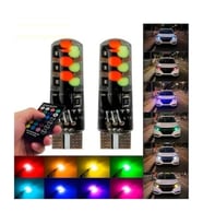 Kumandalı Çakarlı RGB T10 Dipsiz Park, Sinyal, Tavan Ampülü İki Adet