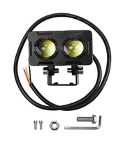 Led Spot Işık ve Sarı Beyaz Projektör Lens 2 Gözlü Dikdörtgen Baykuş Led Off Road Lamba Motosiklet ve İş Makinesi Projektörü 12V-85V