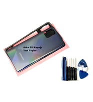 Tkgz Samsung Galaxy (SM-A715) A71 KASA Arka Pil Batarya Kapağı (TAMİR SETİ) SİYAH
