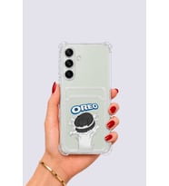 Samsung Galaxy S24 Kartlıklı OREO Desenli Kılıf