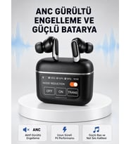 ANC Teknolojili Kablosuz Bluetooth Kulaklık – Dokunmatik, Dijital Göstergeli, Yüksek Ses Kalitesi