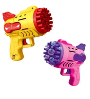 2 ADET SARI PEMBE KÖPÜK TABANCASI 29 DELİKLİ ÇOKLU KÖPÜK ATAN TABANCA  2 SOLİSYON HEDİYE BUBBLES GUN