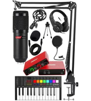 Midex Midi Paket-1 Stüdyo Ekipmanları Seti Ses Kartı Midi Klavye Mikrofon Kulaklık
